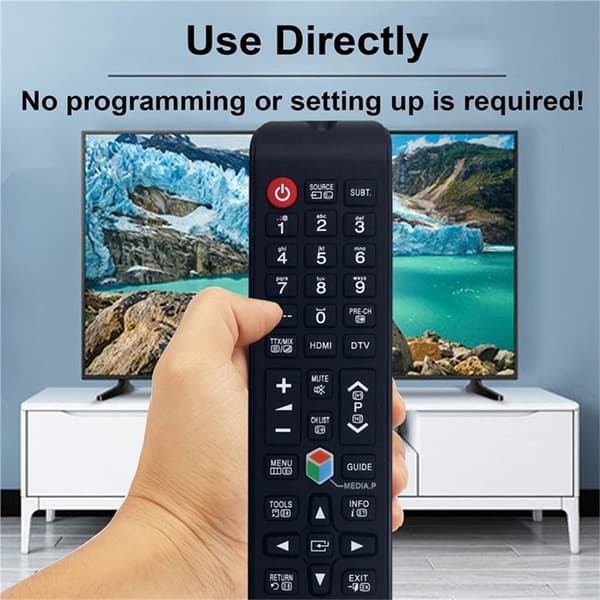 TV fjernkontroll Erstatning for AA83-00655A For Samsung TV Black