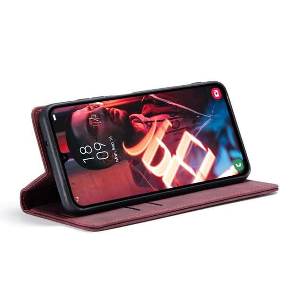 CASEME Retro Lompakkokotelo Samsung Galaxy A16 Red