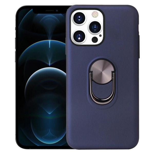 iPhone 13 Pro Max Fingerring TPU Hybrid Taske Kickstand - Blå Blue