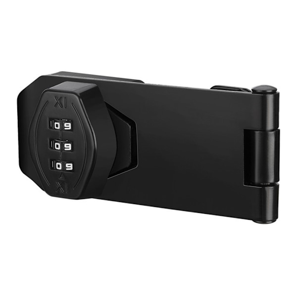 Lukko kaappiin ja oveen salasanalla 4 reikää 5" ruuvi varkaudenesto Helppo asennus Black