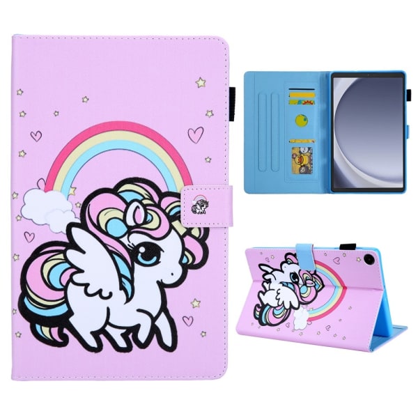 Flipdeksel i PU-lær med mønster for Samsung Galaxy Tab A9 Multicolor
