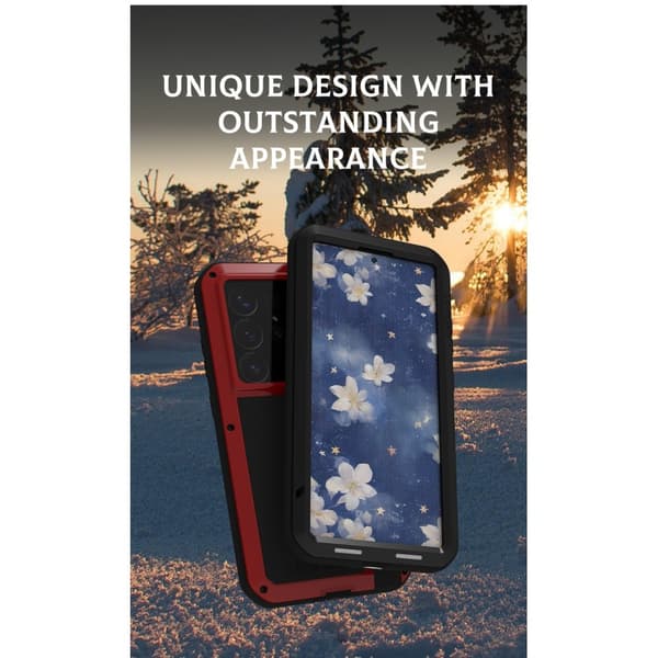 Samsung Galaxy S25 Ultra Case Panserbeskyttelse Case Shell + hærdet glas Black