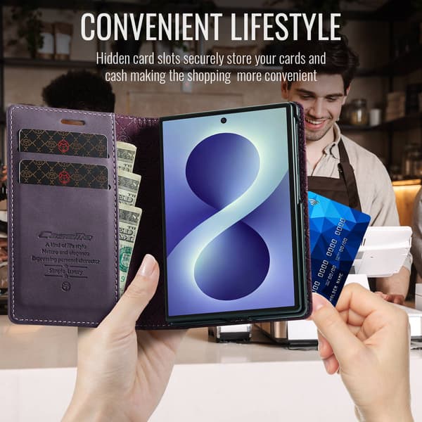 CASEME Telefonplånboksfodral till Samsung Galaxy Z Fold8 Lila