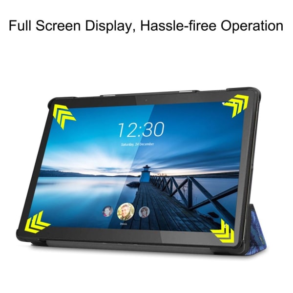 Tri-fold Stand Case for Lenovo Tab M10 FHD REL TB-X605FC - Oil Painting Multicolor