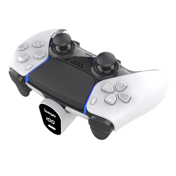 IPEGA för Sony PlayStation 5 spelkontroll LED-skärm 2000mAh externt batteripaket Vit