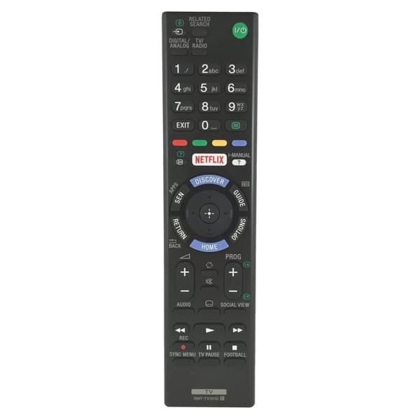 Fjärrkontroll Ersättning för RMT-TX101D För Sony TV Svart