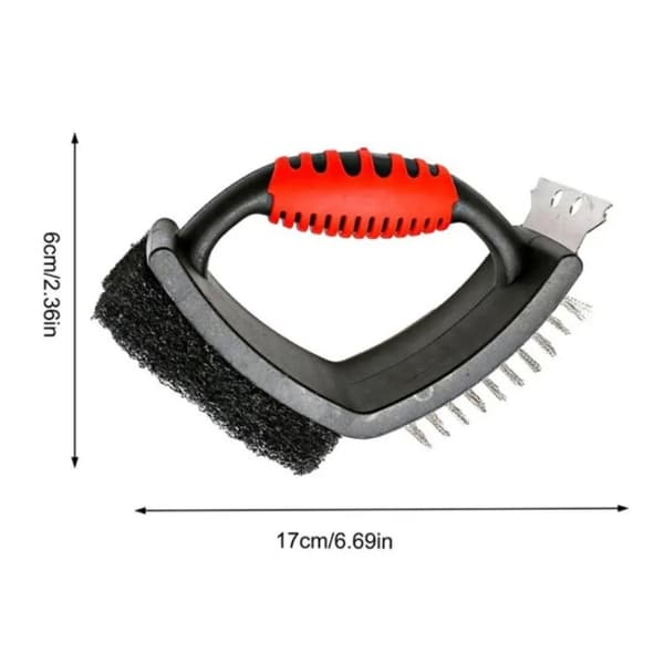 3 - in - 1 Harja grillin puhdistus BBQ - harja Kaavin teräsharja Black