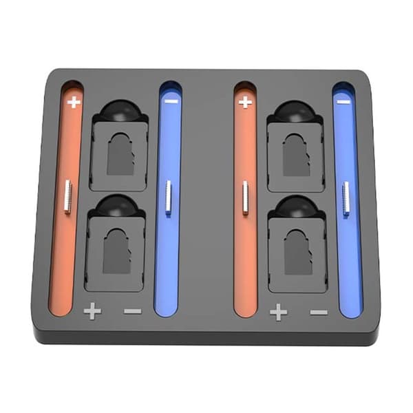 Kompatibel med Nintendo Switch 2 Joy-Con 4 Plats Laddningsdocka LED-indikator Svart