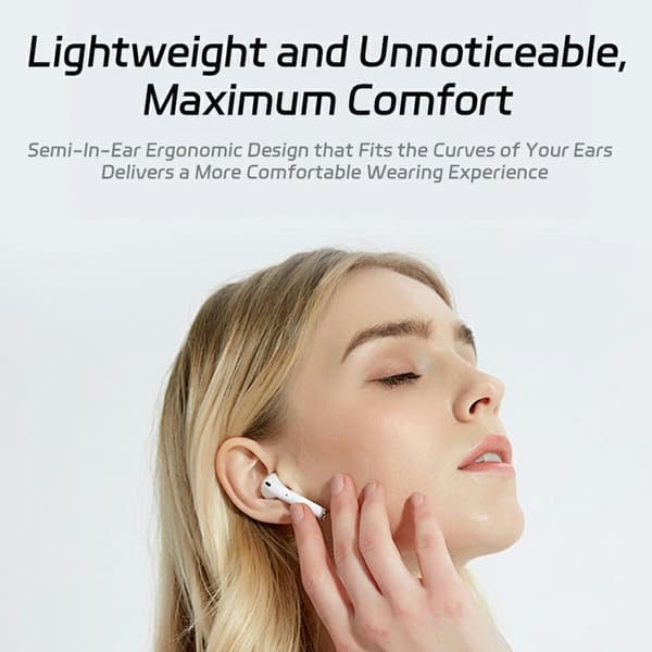WIWU T24 Bluetooth Trådlösa hörlurar In-Ear-detektering hörlurar Vit