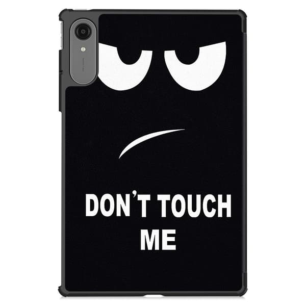 Til Lenovo Idea Tab Pro Gen 2 13" Deksel Tri fold Stativ Mønstertrykk - Don't Touch Me Black
