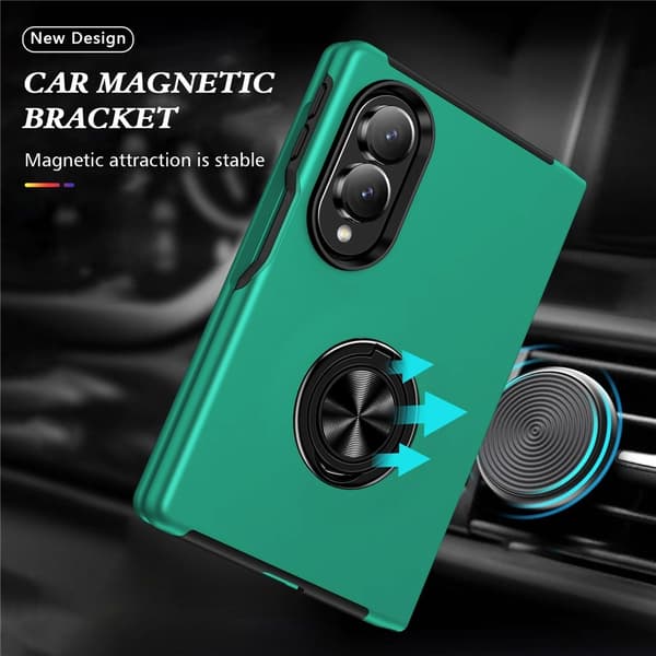 Hybridtelefonfodral med ringhållare till Samsung Galaxy Z Fold8 Grön