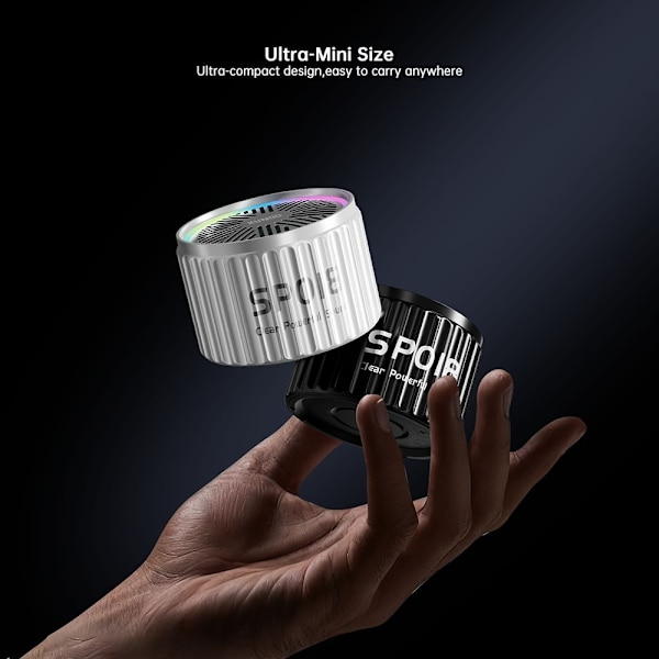 XUNDD Mini Trådlös Högtalare Bluetooth V5.4 TWS Stereoljudlåda Stöder TF-kort Svart