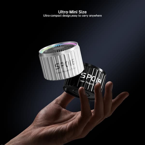 XUNDD Mini Trådløs Høyttaler Bluetooth V5.4 TWS Stereo Lydboks Støtter TF-kort Black