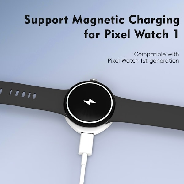 Trådløs oplader til A Watch AirPods Samsung Galaxy Watch Google Pixel Watch White