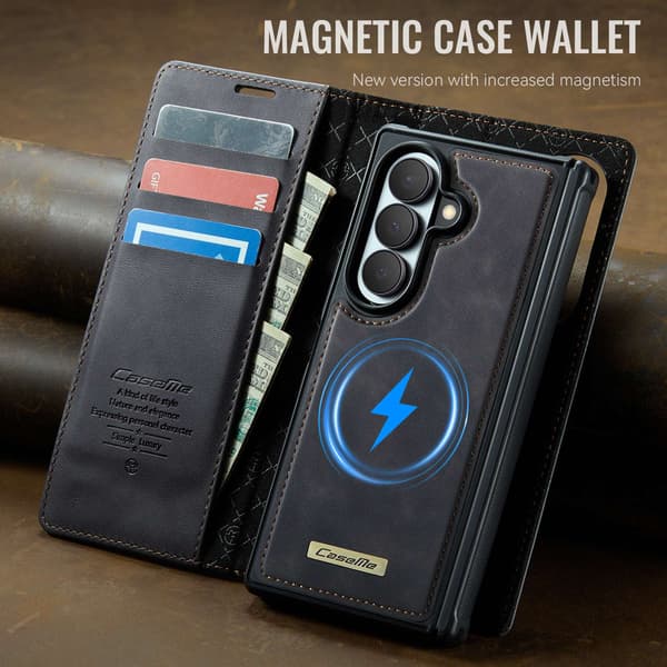 CASEME Telefonfodral med stöd för Samsung Galaxy Z Fold8 Ultra Svart
