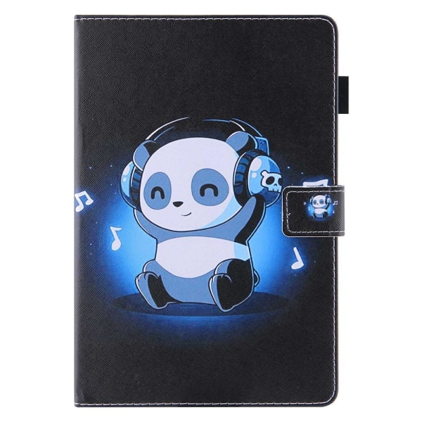 Til iPad 10.9 (2022) Tabletetui Cover Foldbart stativ - Panda/Musik Black