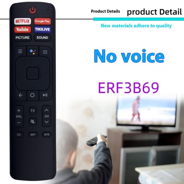 Fjärrkontroll Ersättning ERF3B69 För Hisense TV Svart