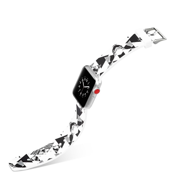 Silicone Watchband for Apple Watch 4 44mm, Series 3 / 2 / 1 42mm - Triangle Multicolor