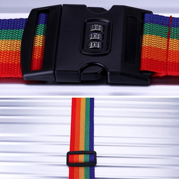 Tyverisikringsstrop til bagagekuffert Password Safe Lock - Pride Multicolor