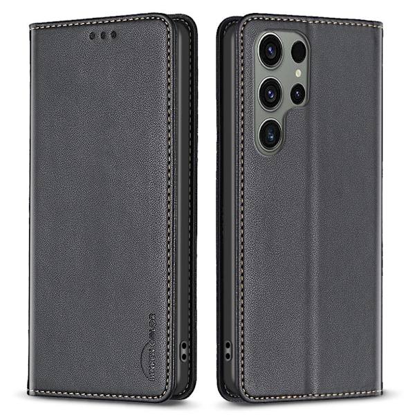 BINFEN COLOR til Samsung Galaxy S24 Ultra telefontegnebogsdæksel Black