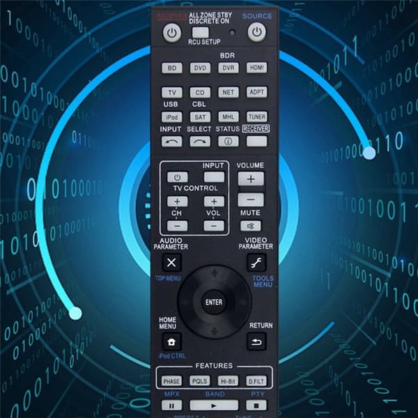 Fjernkontroll Utskiftning for AXD7668 for Pioneer AV-receiver Stereo System Black