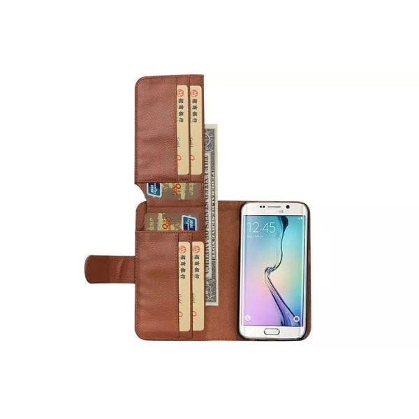 Samsung Galaxy S8 Plånboksfodral med 6 kortplatser Brun Brun