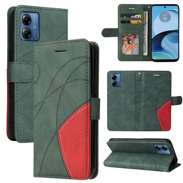 Til Motorola Moto G14 KT-serie-1 dobbeltfarve Green
