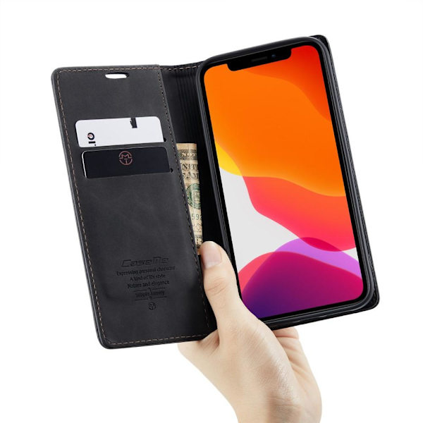CASEME Retro tegnebog taske til iPhone 12 Pro Max Black