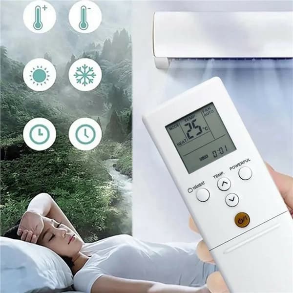 Fjärrkontroll Ersättning för AR-REB1E för Fujitsu Air Conditioner Vit