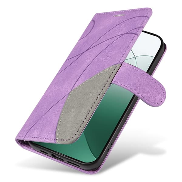 Til Xiaomi 14 KT - serie - 1 dobbeltfarve tegnebog Purple