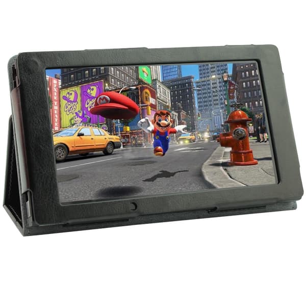 MTK Crazy Horse Case Kompatibel med Nintendo Switch - Sort Black