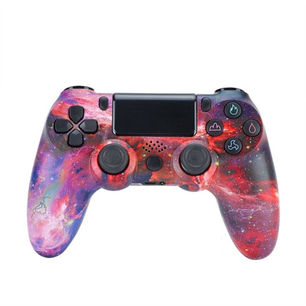 Langaton PS4-peliohjain, jossa kaiutin ja stereokuulokeliitäntä - Punainen taivas Red