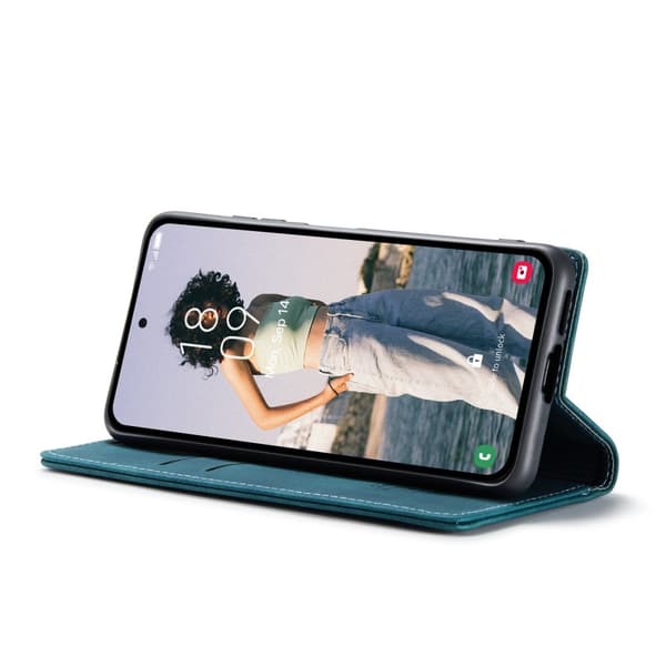 CASEME Retro Lompakkokotelo Samsung Galaxy A55 Green