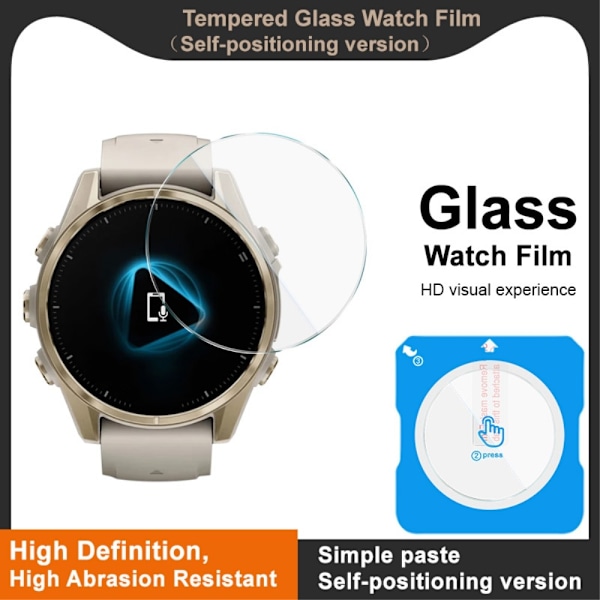 IMAK Til Garmin Fenix 8 51mm Hærdet Glas Skærmbeskyttelse Transparent
