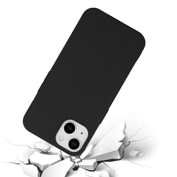 Til iPhone 15 Slim Fit Cover TPU - deksel Myk - Svart Black