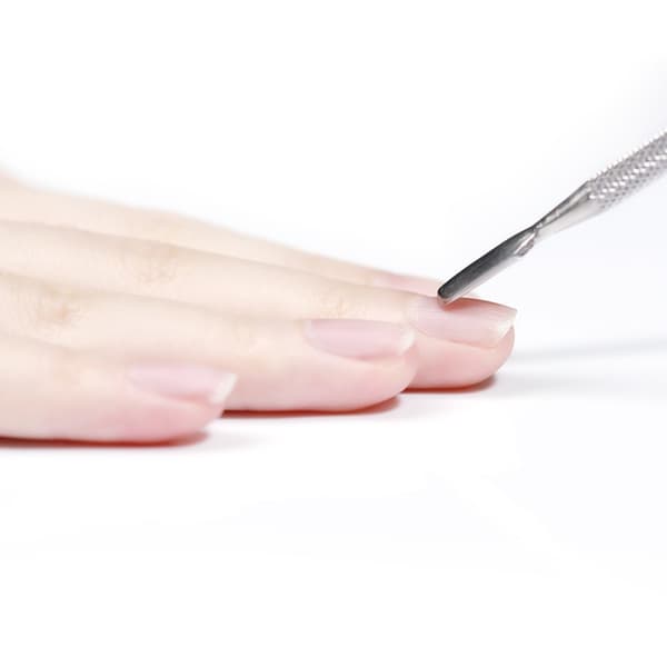 Cuticle pusher Neglelakfjernerværktøj dobbelte ender Silver