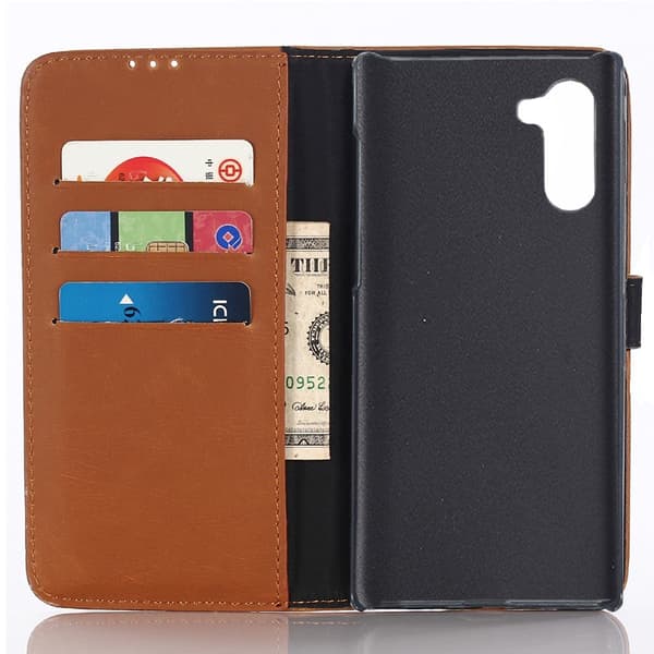 Samsung Galaxy Note 10 Retro Lommebok - deksel - Brun Brown
