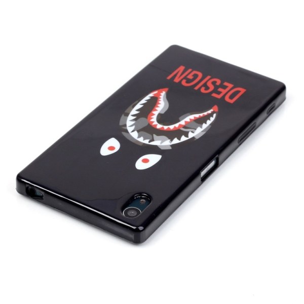 Sony Xperia Z5 TPU Cover Monster Eyes Tænder Design Black
