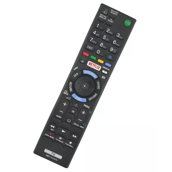 Fjärrkontroll Ersättning för RMT-TX101D För Sony TV Svart