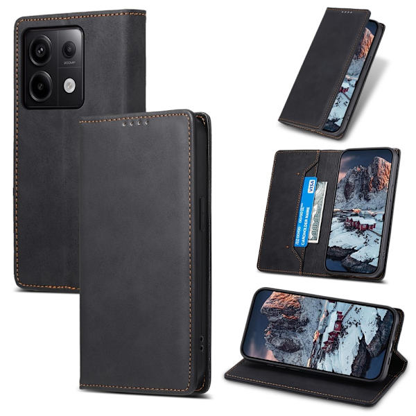 DF - 05 Xiaomi Redmi Note 13 Pro 5G Case Shell Mustalle Black