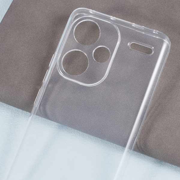 Til Xiaomi Redmi Note 13 Pro+ Case TPU Cover Bagside Transparent