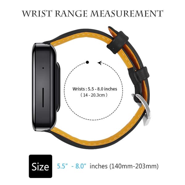 18mm ægte læder urremme til Xiaomi Mi Watch - sort Black