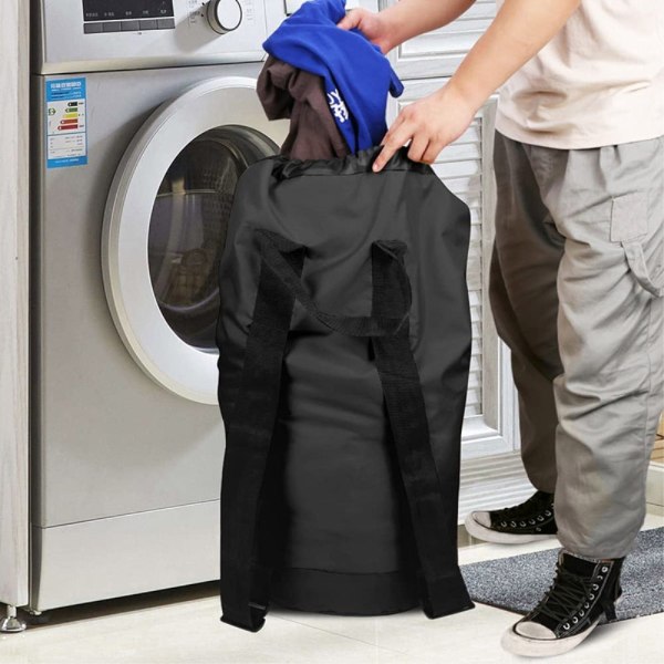 Vaskepose Rygsæk Opbevaringspose til snavset tøj Black