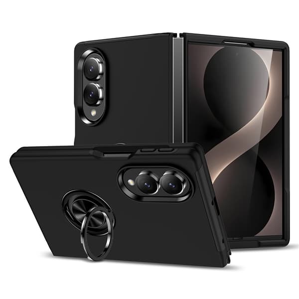 Hybridtelefonfodral med ringhållare till Samsung Galaxy Z Fold8 Svart