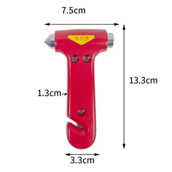 Car hammer Window switch Emergency hammer Belt knife Red