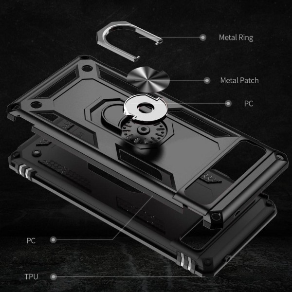 For Google Pixel 6a 5G Anti-drop TPU + PC Phone Case Black