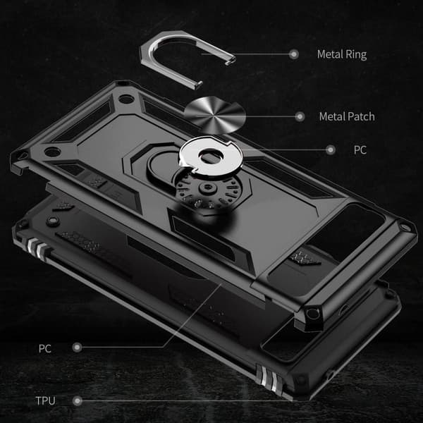 Google Pixel 6a 5G Anti - drop TPU+PC - puhelinkotelolle Black