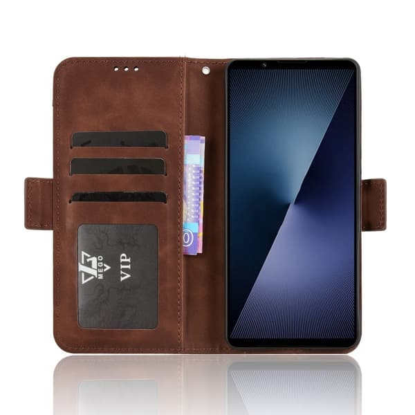 Wallet case Case Cover for Sony Xperia 1 VII Brown