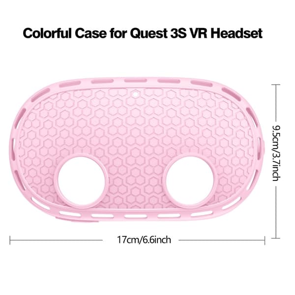 Beskyttende etui for Meta Quest 3S VR-headset i silikon - Rosa Pink