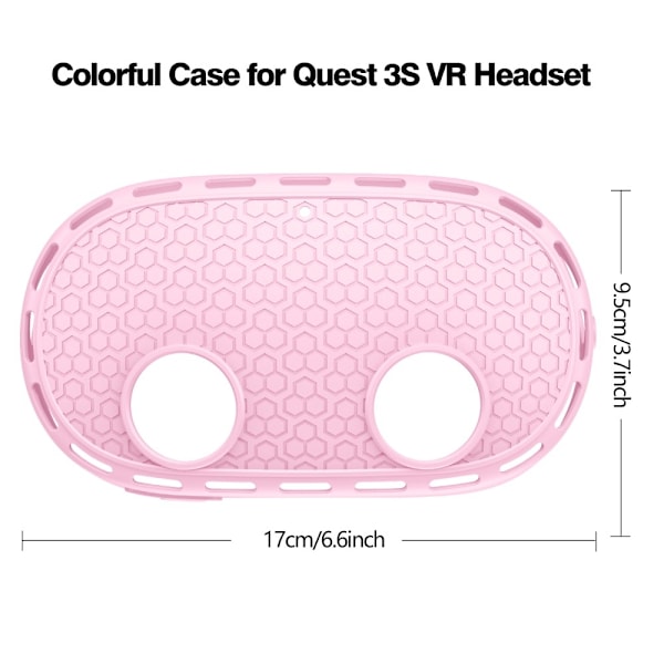 För Meta Quest 3S Skyddsfodral VR Headset Silikonskydd - Rosa Rosa